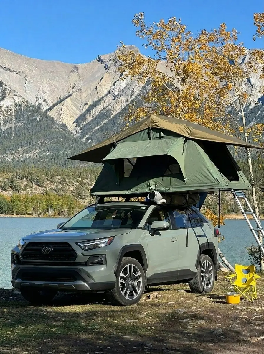 Toyota RAV4 with rooftop tent